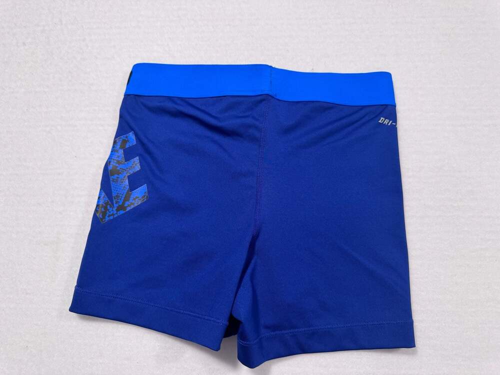 Nike Pro Dri-FIT Girl’s Blue Snake Print Compression Shorts Logo Size Small S - Picture 2 of 9
